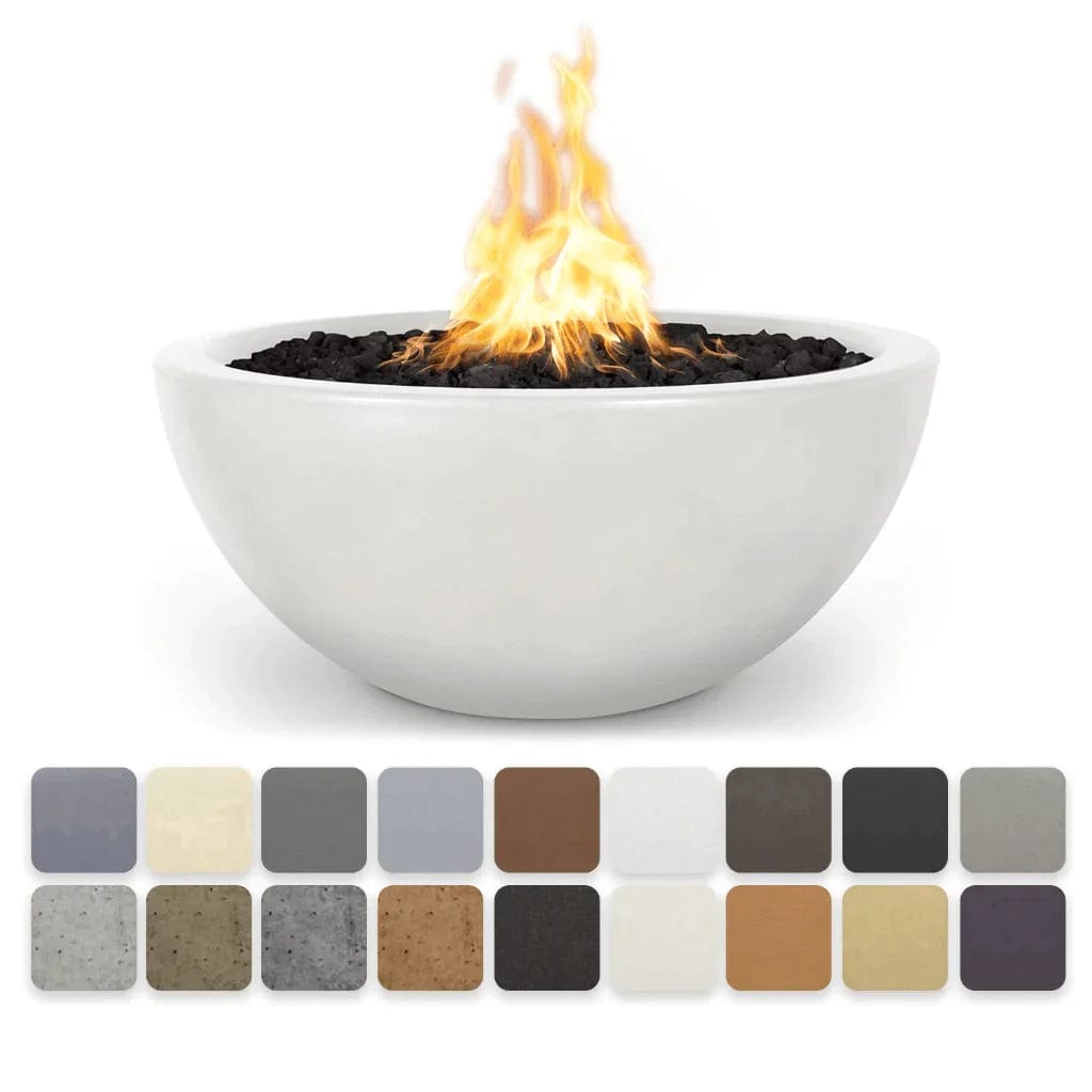 The Outdoor Plus Luna Fire Bowl White Finish with Different Finish Color