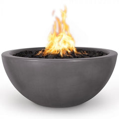 The Outdoor Plus Luna Fire Bowl Chestnut Finish with White Background
