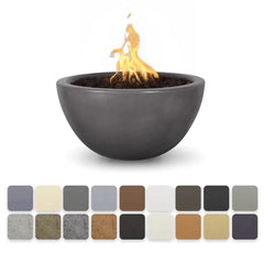 The Outdoor Plus Luna GFRC Fire Bowl Chestnut Finish with Different Finish Color