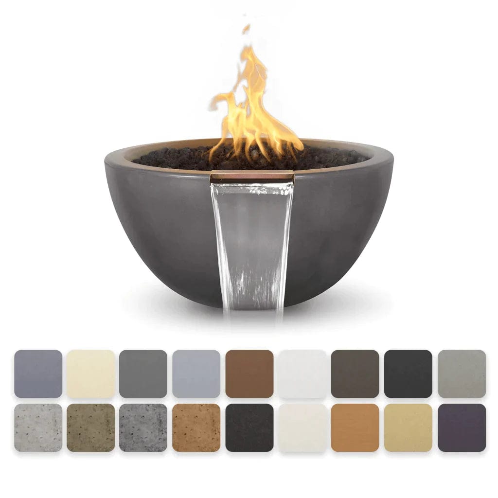 The Outdoor Plus Luna Fire and Water Bowl Grey Finish with Different Finish Color