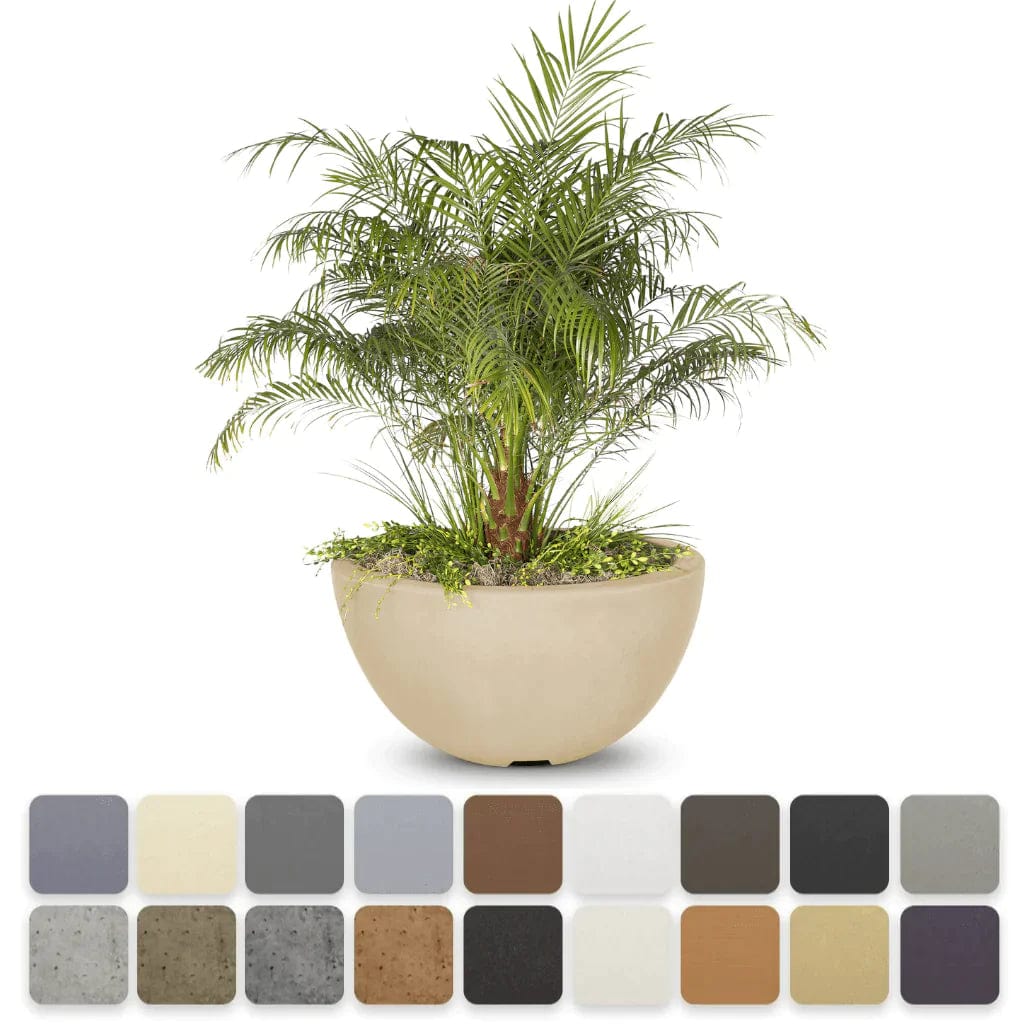 The Outdoor Plus Luna Planter Bowl Vanilla Finish with Different Finish Color