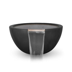 The Outdoor Plus Luna Water Bowl Black Finish with White Background
