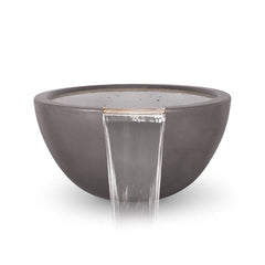 The Outdoor Plus Luna Water Bowl Chestnut Finish with White Background