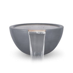 The Outdoor Plus Luna Water Bowl Grey Finish with White Background