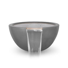 The Outdoor Plus Luna Water Bowl Natural Grey Finish with White Background