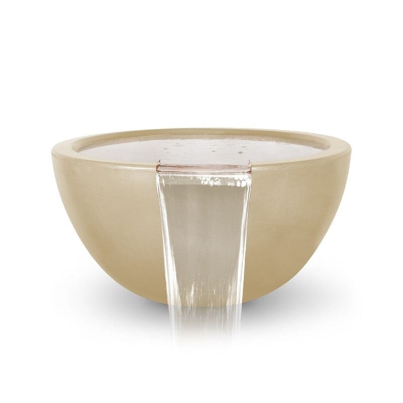 The Outdoor Plus Luna Water Bowl Vanilla Finish with White Background