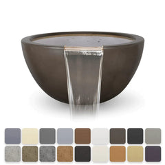 The Outdoor Plus Luna Water Bowl Chocolate Finish with Different Finish Color