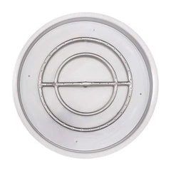 The Outdoor Plus Round Drop-in Pan with Round Stainless Steel Burner in White Background Available in Different Sizes and Ignition System