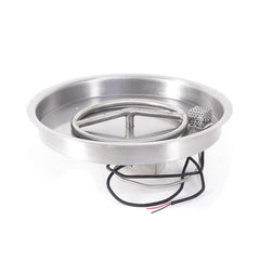 The Outdoor Plus Round Drop-in Pan with Round Stainless Steel Burner in White Background