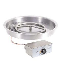 The Outdoor Plus Round Drop-in Pan with Round Stainless Steel Burner and Flame Sense Ignition System in White Background