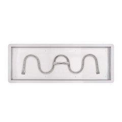 The Outdoor Plus Rectangular Drop-in Pan Switchback Burner Stainless Steel with White Background