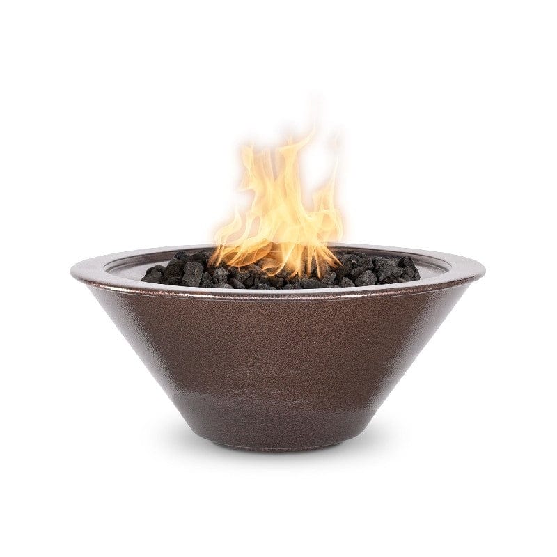 The Outdoor Plus Cazo Powder Coated Fire Bowl Copper Vein Finish with White Background