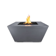 The Outdoor Plus Redan Concrete Fire Pit Gray Finish in White Background