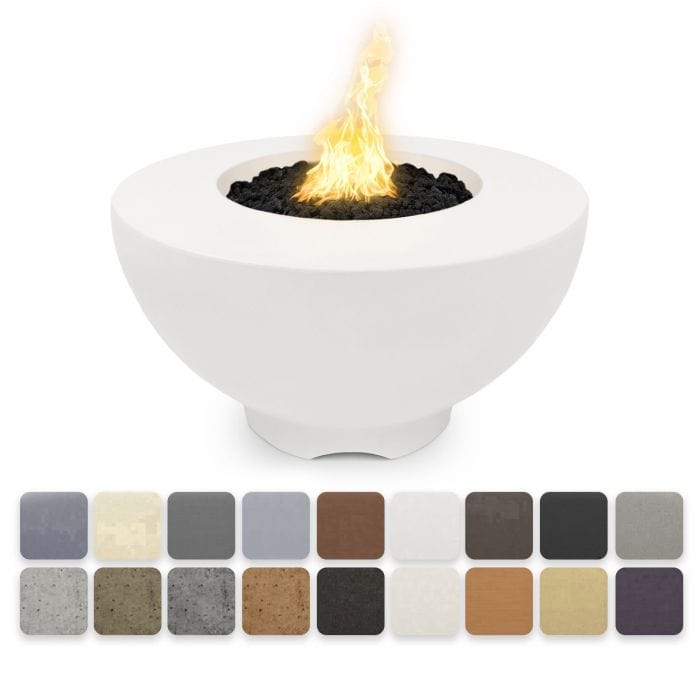 The Outdoor Plus 37-inch Sienna Fire Pit White Finish with Different Finish