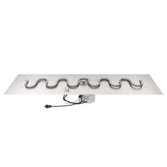 The Outdoor Plus 12-inch Rectangular Flat Plate with Stainless Steel Switchback Burner