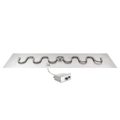 The Outdoor Plus 12-inch Rectangular Flat Plate with Stainless Steel Switchback Burner with Adjustable Control