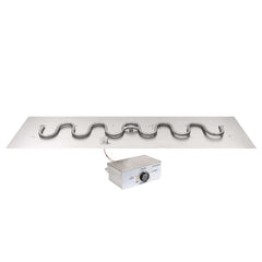 The Outdoor Plus 12-inch Rectangular Flat Plate with Stainless Steel Switchback Burner with Adjustable Flame Control