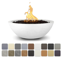The Outdoor Plus Sedona Concrete Narrow Ledge Fire Pit with Color Swatches
