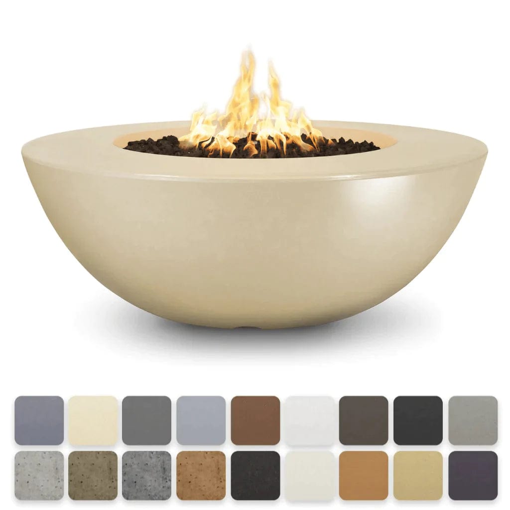 The Outdoor Plus Sedona Wide Ledge Concrete Fire Pit Available in Different Finishes