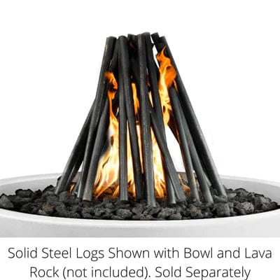 The Outdoor Plus 18-inch Solid Steel Logs with White Background