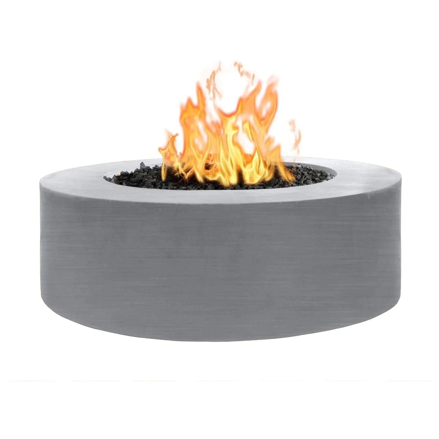The Outdoor Plus 18-inch Tall Unity Fire Pit with stainless steel finish