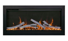 Amantii Symmetry Bespoke 74-Inch Built-In Electric Fireplace with Remote, Wifi, Media & Sound