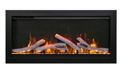 Amantii Symmetry Bespoke 74-Inch Built-In Electric Fireplace with Remote, Wifi, Media & Sound