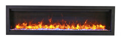 Amantii Symmetry Bespoke 50-Inch Built-In Electric Fireplace with Remote, Wifi, Media & Sound