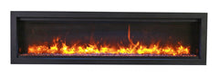 Amantii Symmetry Bespoke 74-Inch Built-In Electric Fireplace with Remote, Wifi, Media & Sound