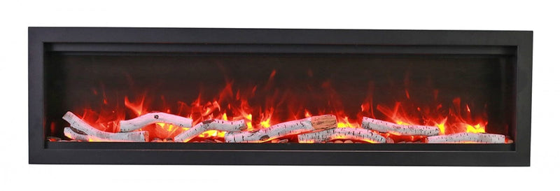 Amantii Symmetry Bespoke 74-Inch Built-In Electric Fireplace with Remote, Wifi, Media & Sound