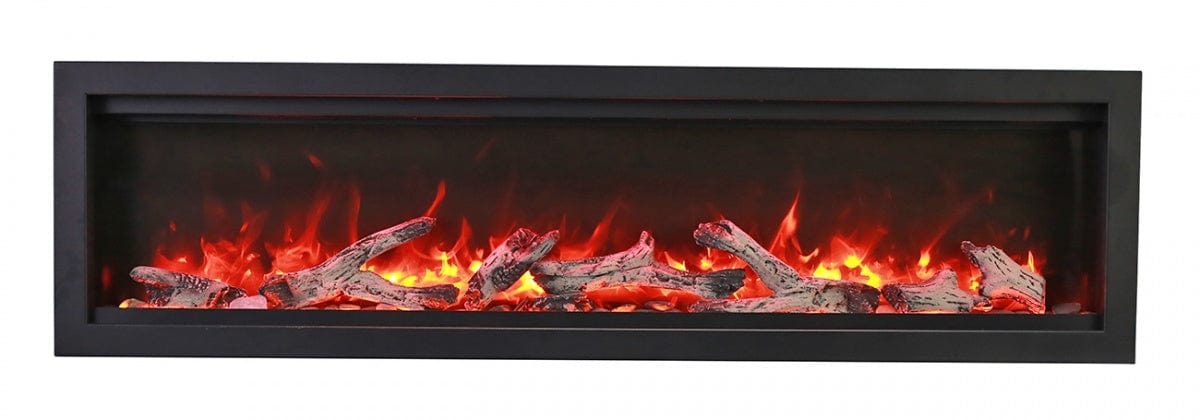 Amantii Symmetry Bespoke 74-Inch Built-In Electric Fireplace with Remote, Wifi, Media & Sound
