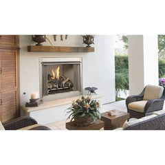 Superior 42-Inch VRE3242 Outdoor Vent-Free Gas Fireplace with White Refractory Panel and Log Set