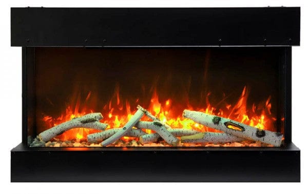Amantii Tru-View Slim Three Sided Glass Electric Fireplace Built-In