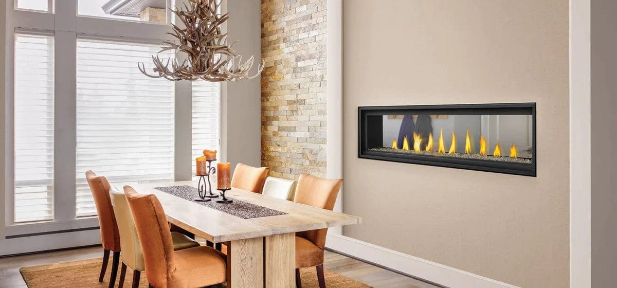 Napoleon LV74-2 Vector See-Through Direct Vent Linear Gas Fireplace, 89-Inch, Electronic Ignition
