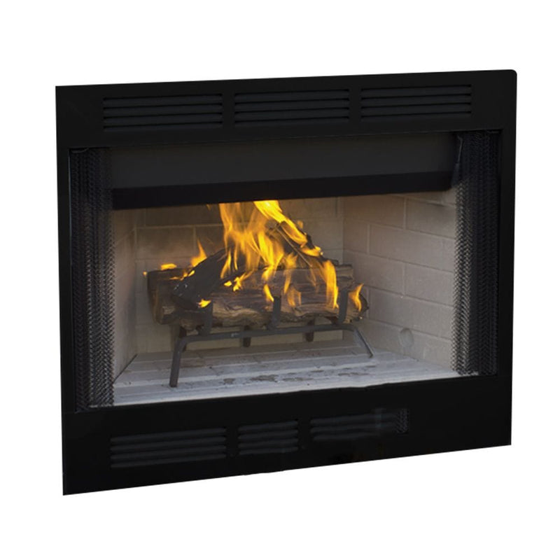 Superior WRT2000 Traditional Radiant Wood Burning Fireplace, White Stacked Panel