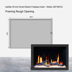 Litedeer Homes LiteStar Series Smart Electric Fireplace Inserts