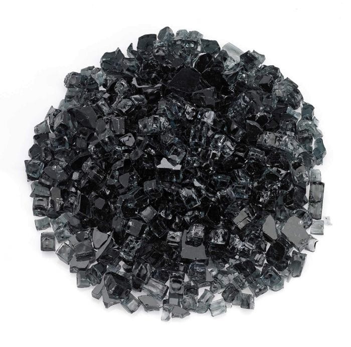 American Fire Glass AFF-BLK12-10 1/2-Inch Classic Fire Glass 10-Pounds, Black