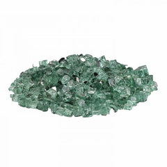 American Fire Glass AFF-EVGRF12-10 1/2-Inch Premium Fire Glass 10-Pounds, Evergreen Reflective