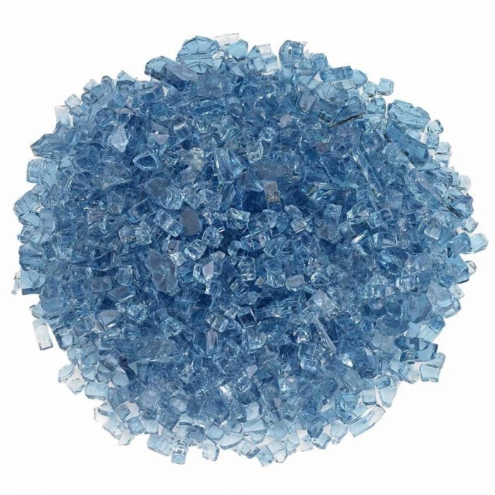 American Fire Glass AFF-PABL-10 1/4-Inch Classic Fire Glass 10-Pounds, Pacific Blue
