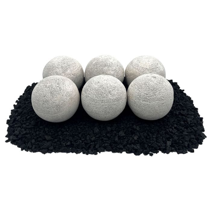 American Fire Glass AFG-FBL-CW Ceramic Lite Stone Balls, Uniform 4