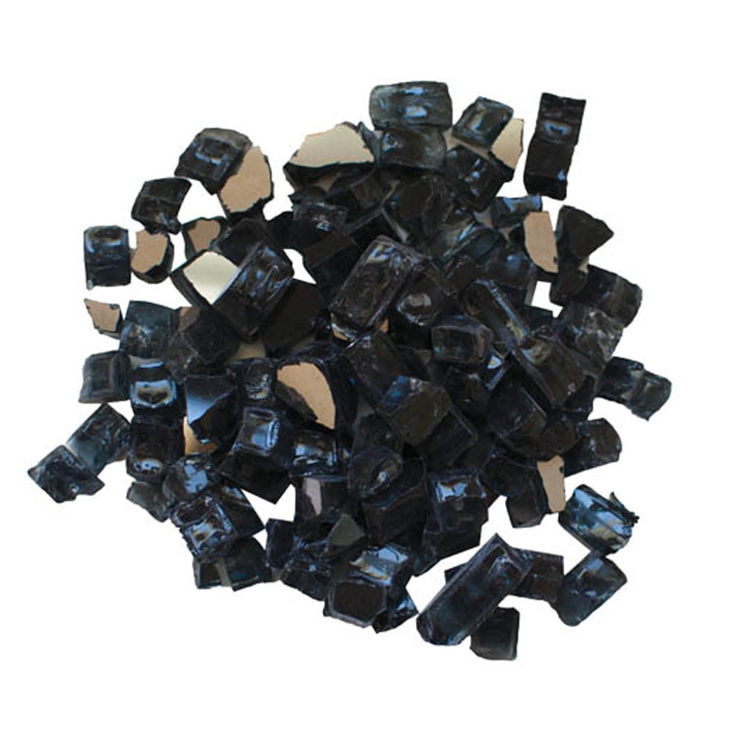 Amantii AMSF-GLASS-03 1/2-Inch Reflective Fire Glass 5-Pounds, Charcoal