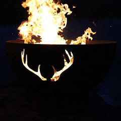 Fire Pit Art Antlers Wood Burning Fire Pit