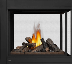 Napoleon BHD4PNA Ascent Multi-View Direct Vent Gas Fireplace with 3-Sided Peninsula and Log Set, 43-Inch