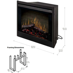 Dimplex BF33DXP Deluxe Built-In Electric Fireplace Brick Effect, 33-Inch