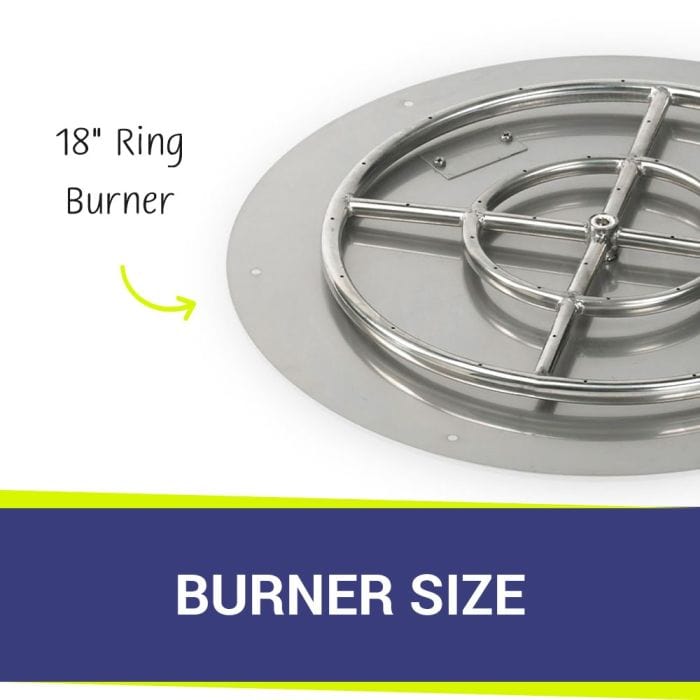 American Fire Glass Stainless Steel Round Flat Fire Pit Burner Pan