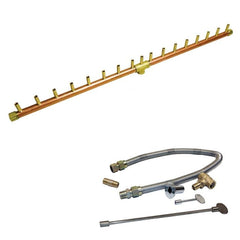 Warming Trends Crossfire Linear Brass Firepit Burner Kit available in different sizes