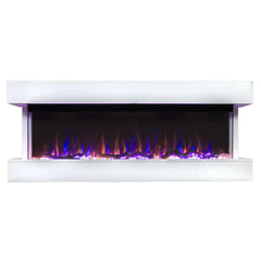 Touchstone 80033 50-Inch White Chesmont Wall Mounted 3-Sided Electric Fireplace