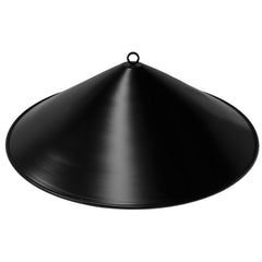 The Outdoor Plus 17-inch Black Steel Round Fire Pit Cover with White Background