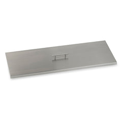 American Fire Glass SS-CV-AFPP-36 Fire Pit Burner Cover Stainless Steel Rectangular 39x15-Inch