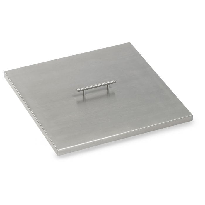 American Fire Glass SS-CV-SQP-18 Fire Pit Burner Cover Stainless Steel Square 21x21-Inch